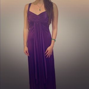 Soft long royal purple dress
